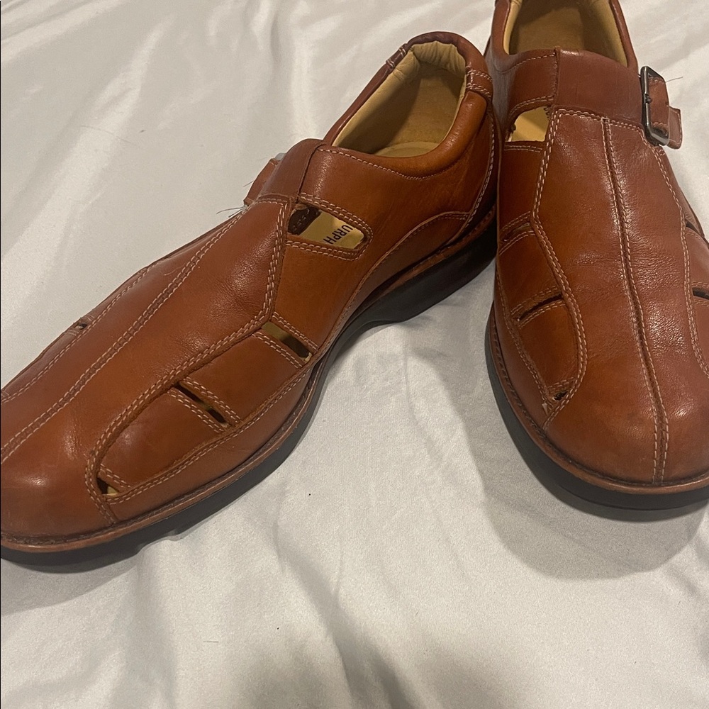 Johnston & Murphy Tan Leather Sandals